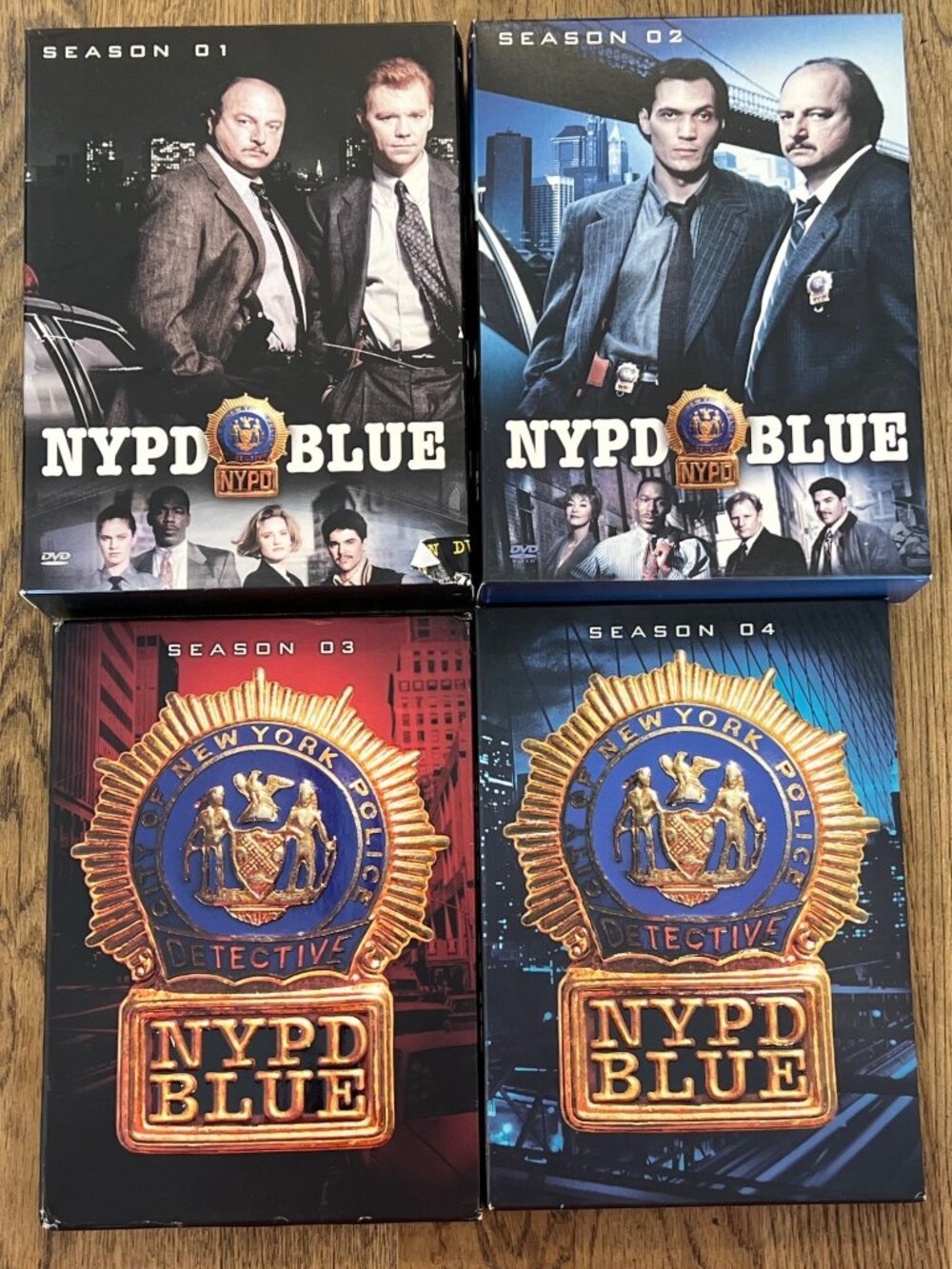 NYPD Blue Seasons 1-4 DVD Box Sets TV Crime Drama Dennis Franz Jimmy Smits